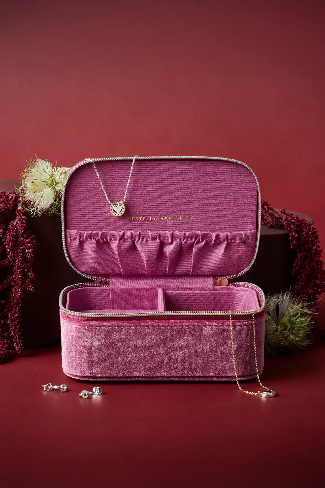 Estella Bartlett Quilted Pink Mini Jewellery Box