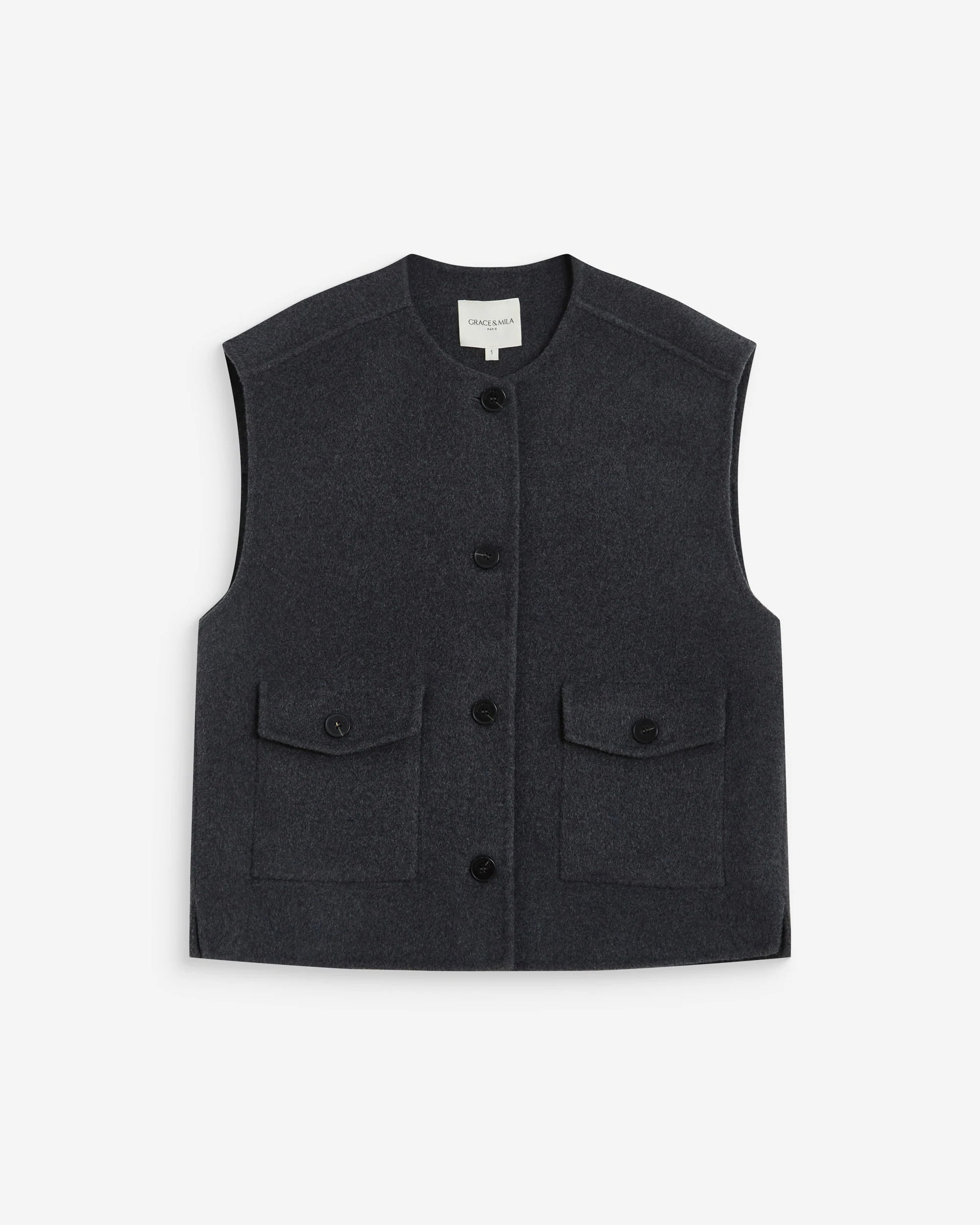 Grace & Mila Adagio Anthracite Waistcoat Jacket
