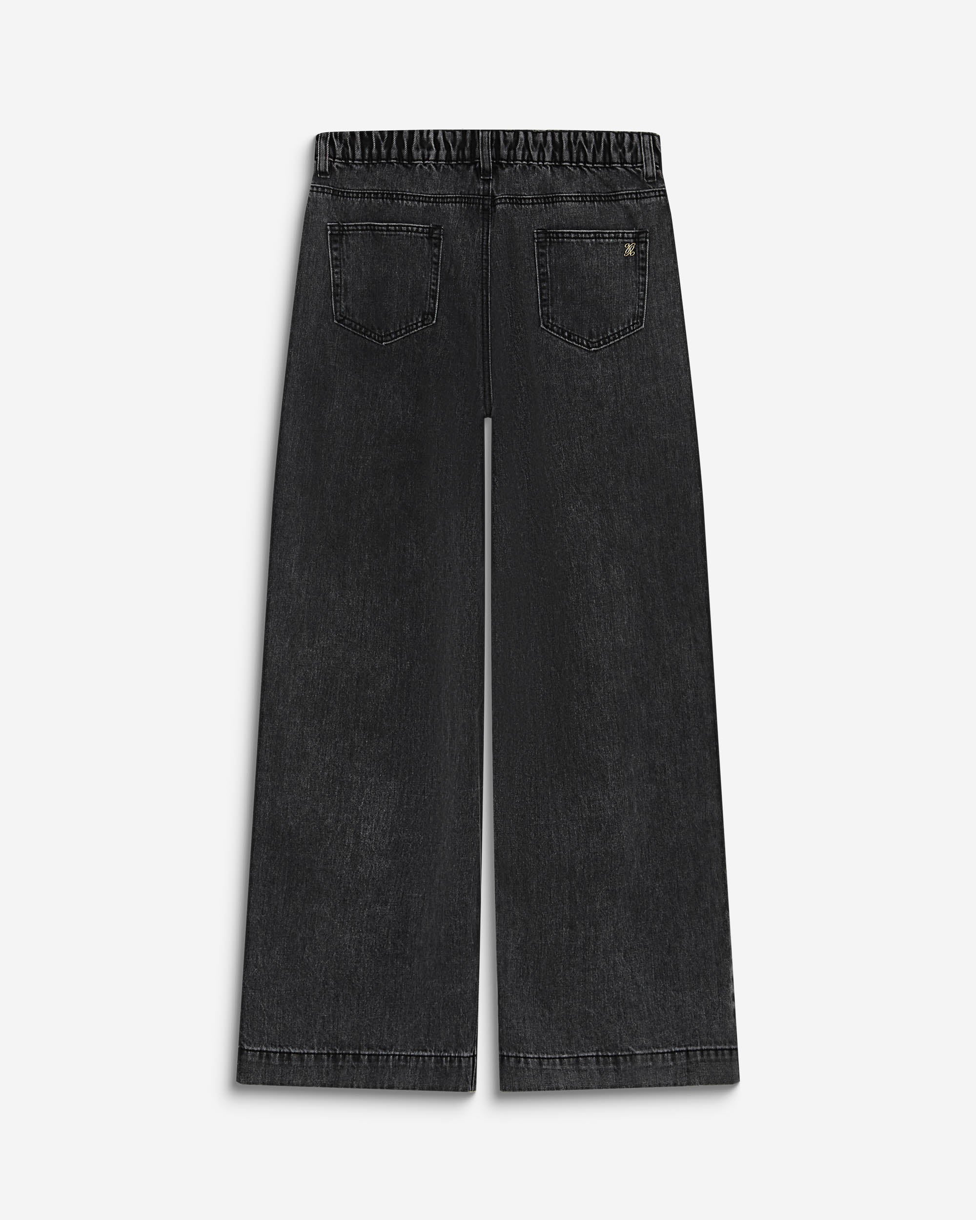 Grace & Mila John Grey Denim Wide Leg Jean