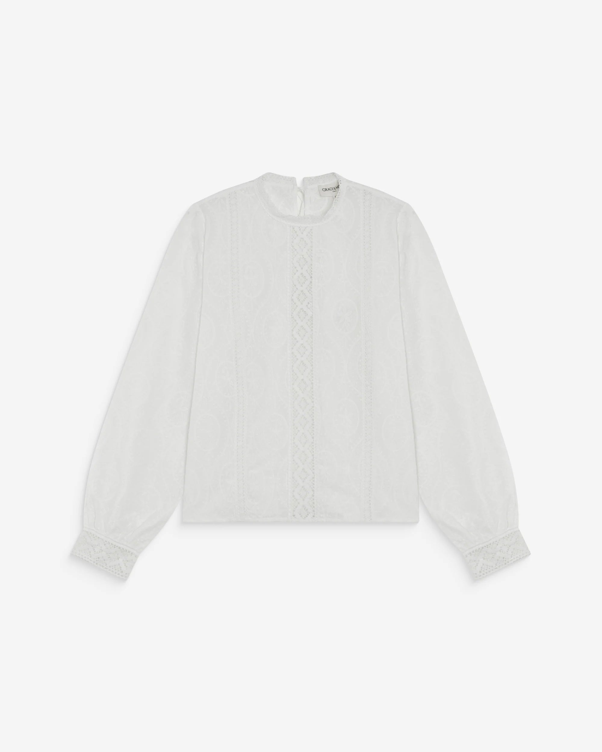 Grace & Mila Abigail White Lace Blouse
