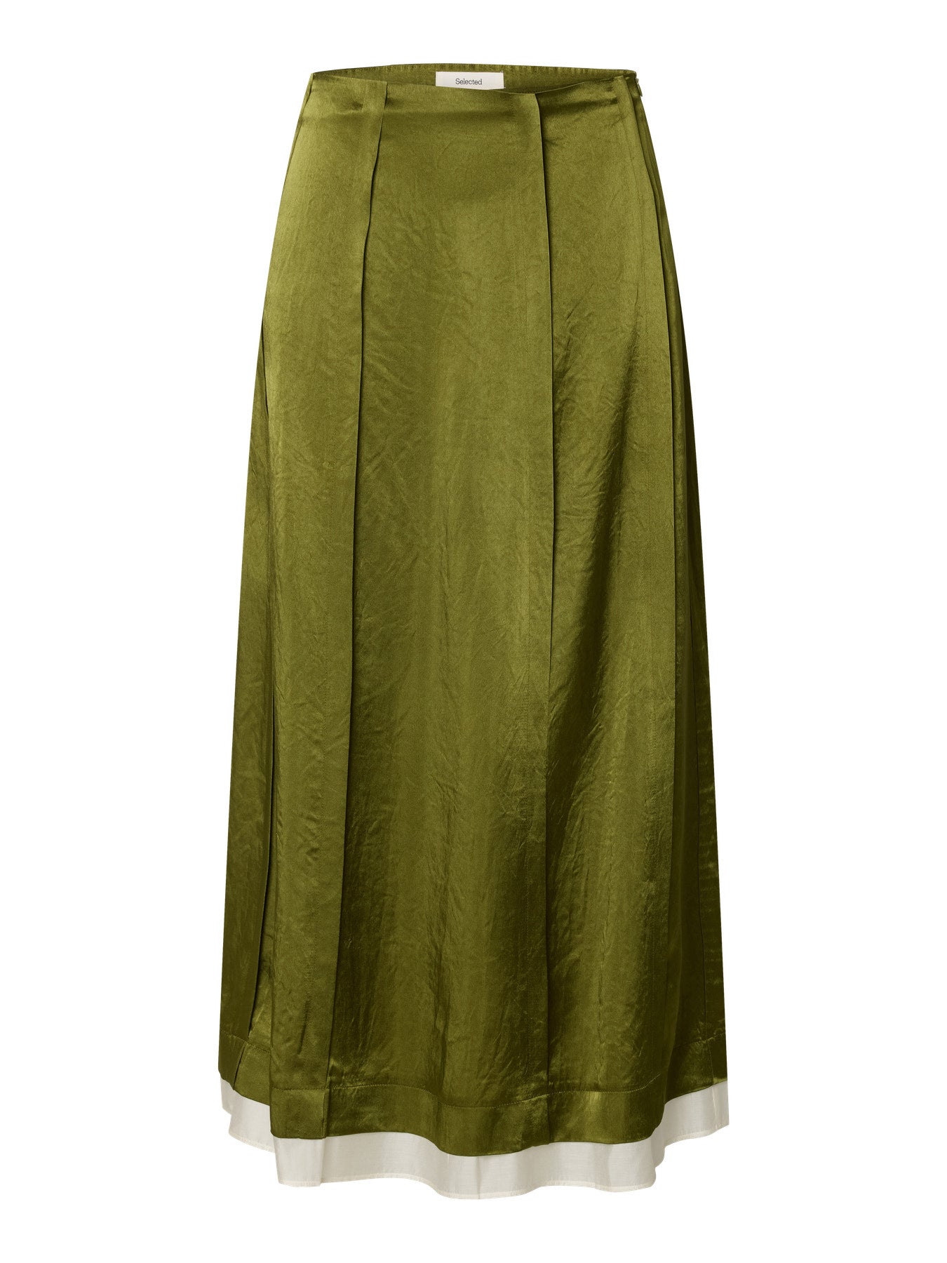Selected Femme Selene Avocado Green Skirt