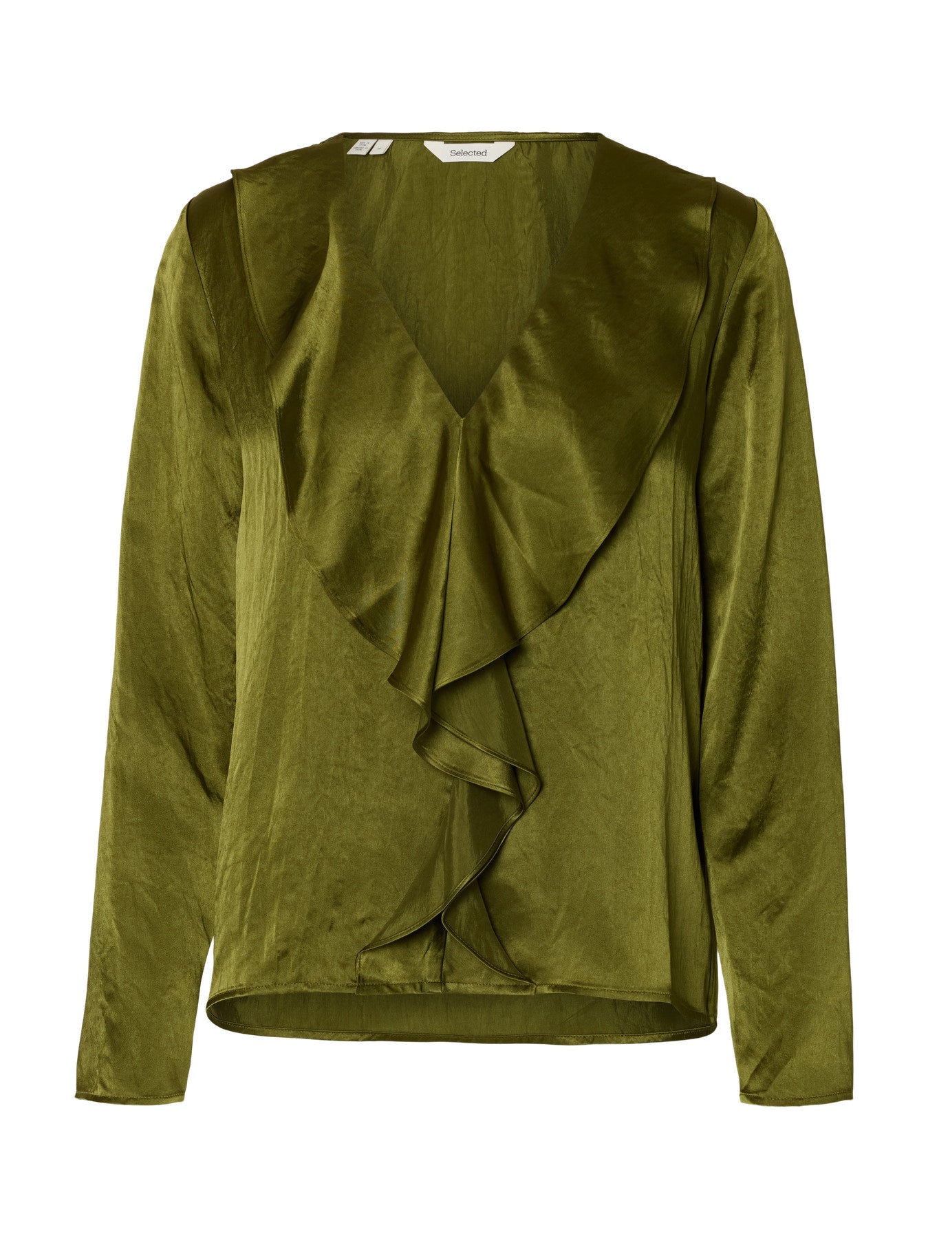Selected Femme Selene Avocado Green Top
