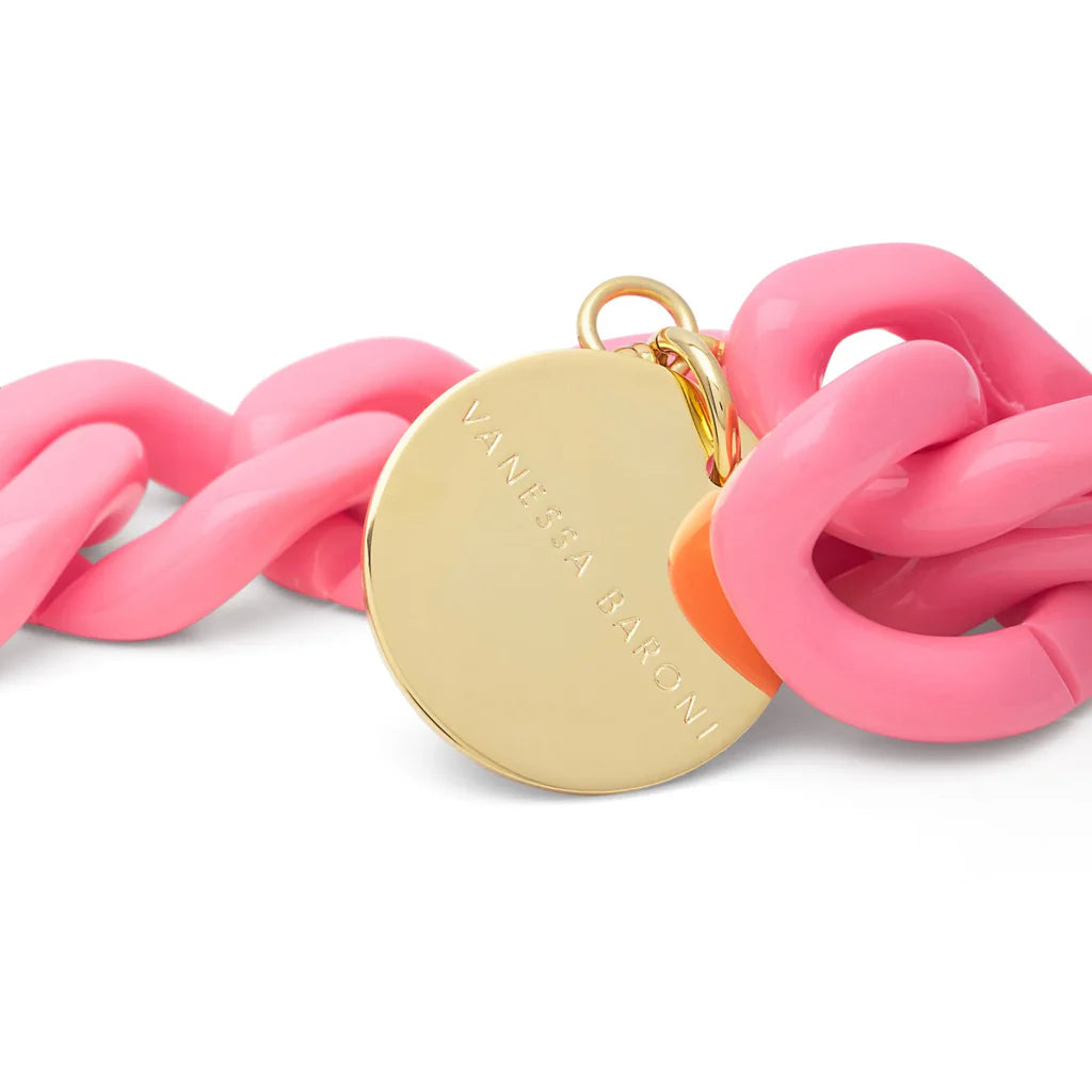 Vanessa Baroni Flat Chain Bracelet Raspberry