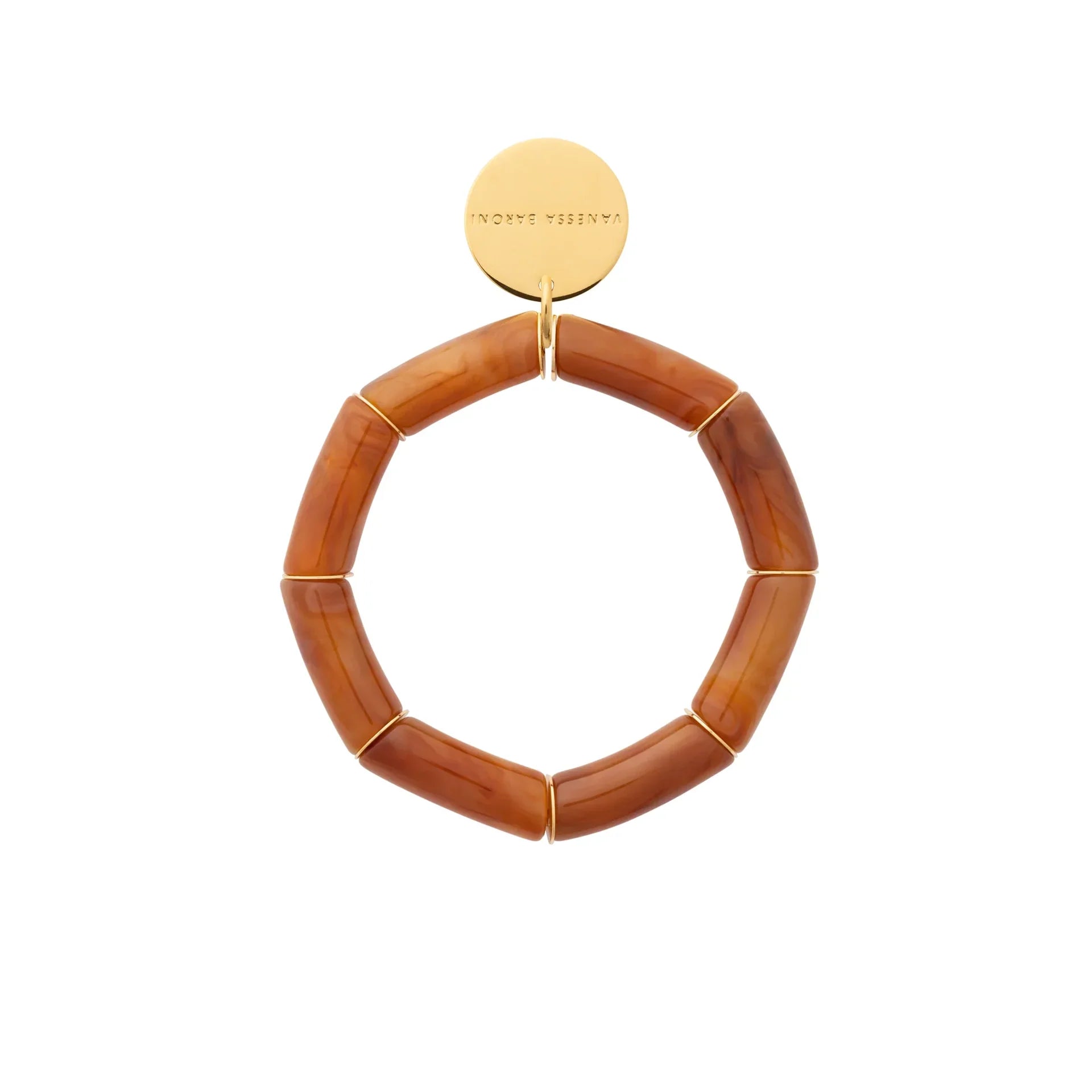 Vanessa Baroni Flex Bracelet Cognac Marble