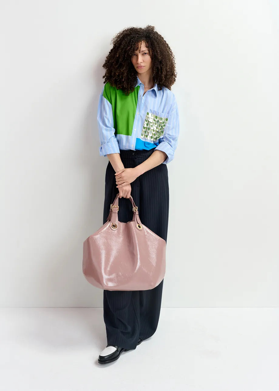 Essentiel Antwerp Ginnie Pink Varnish Shopper