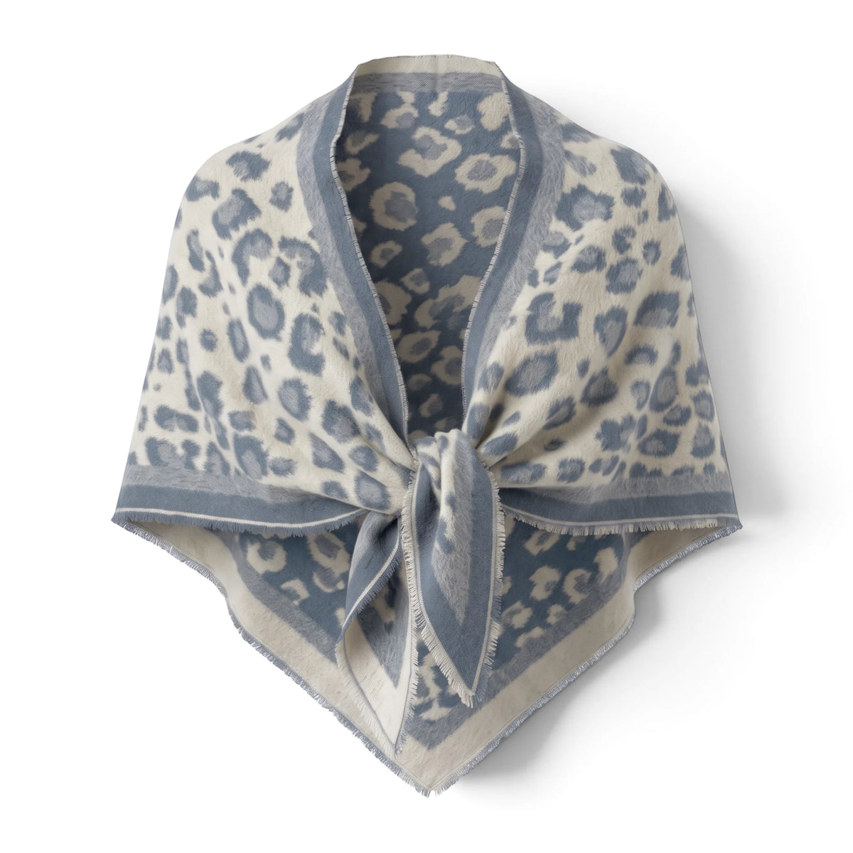 Precious Fluffy Leopard Reversible Scarf