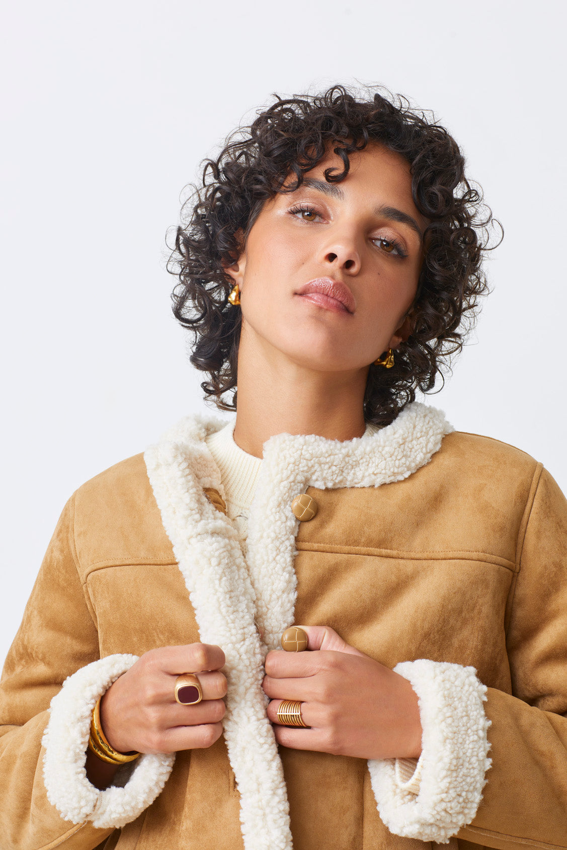 Suncoo Eduna Faux Fur Reversible Jacket