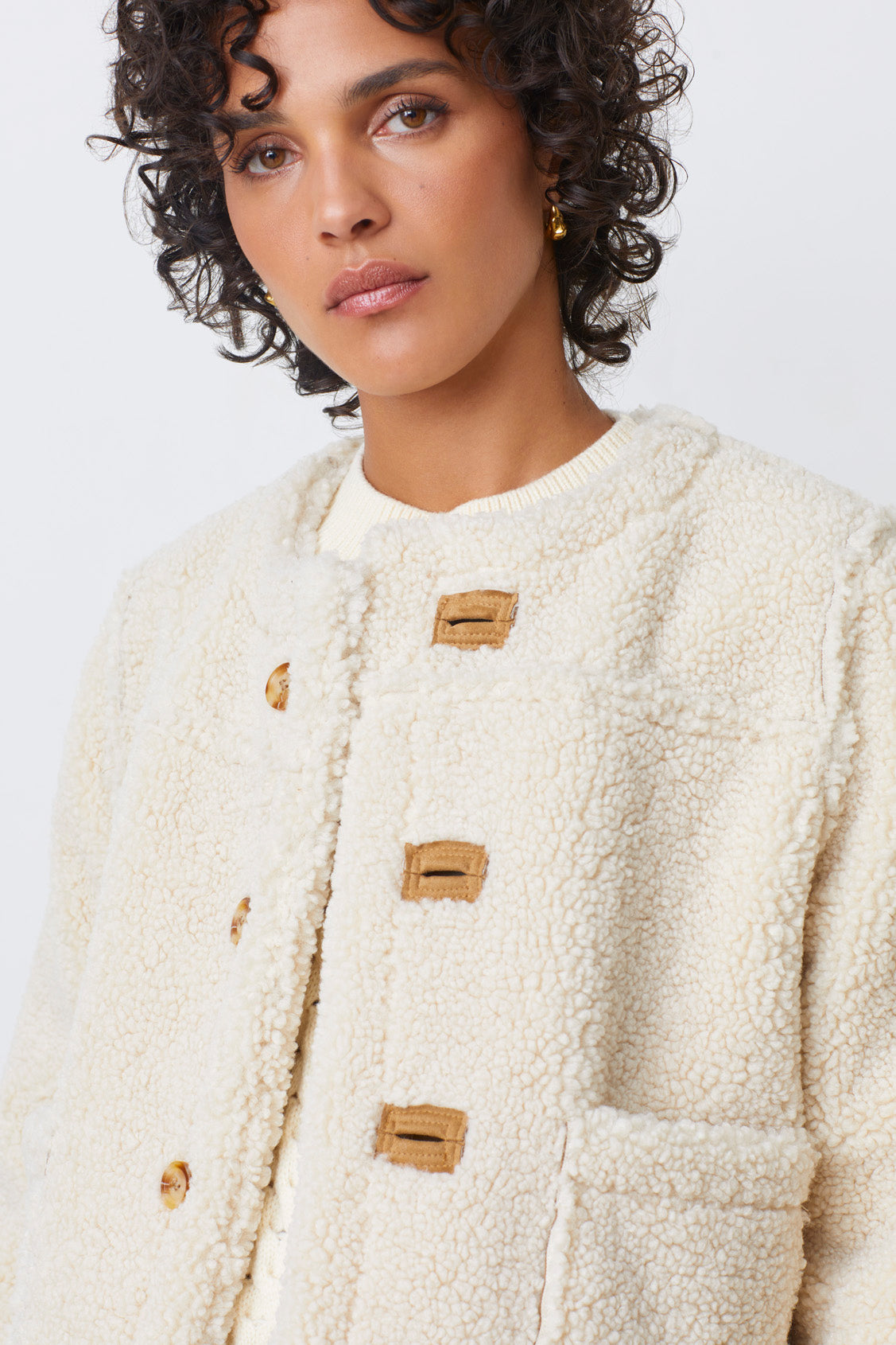 Suncoo Eduna Faux Fur Reversible Jacket