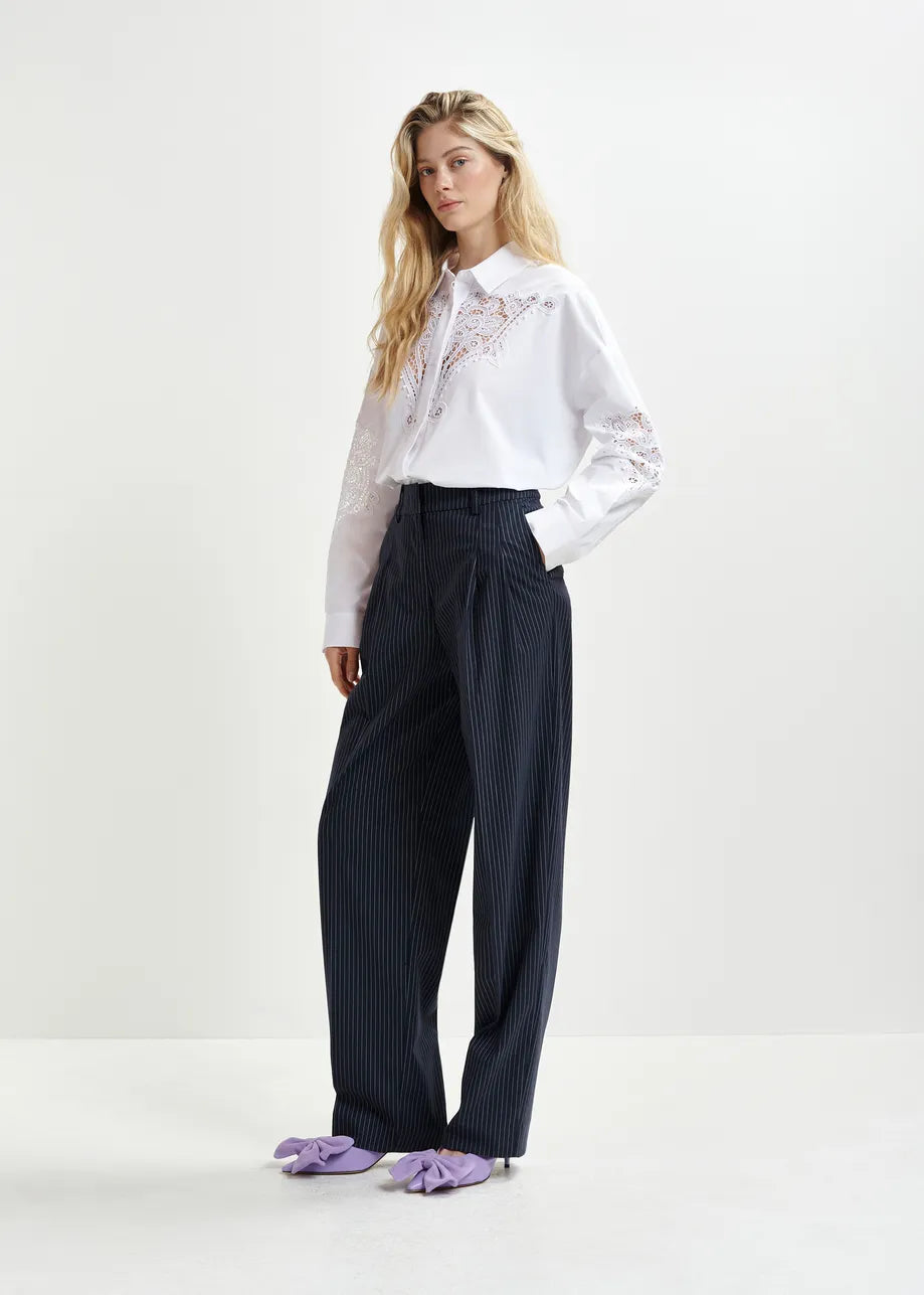 Essentiel Antwerp Hoofd Lace White Shirt