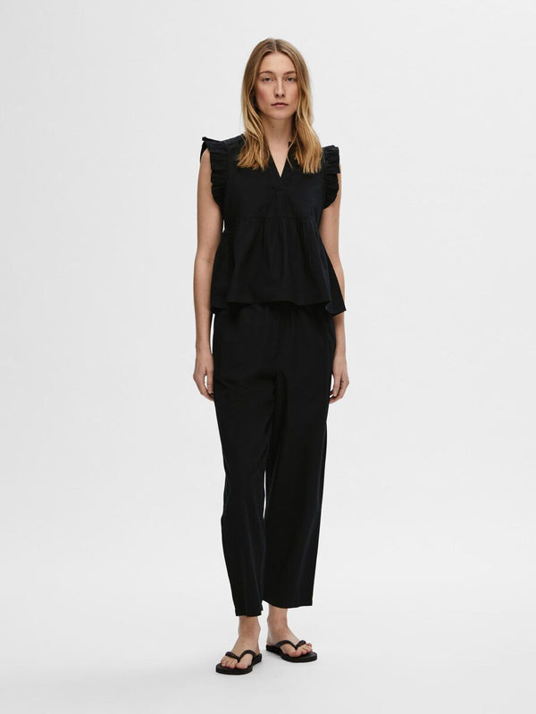 Selected Femme Blair High-Waisted Trousers