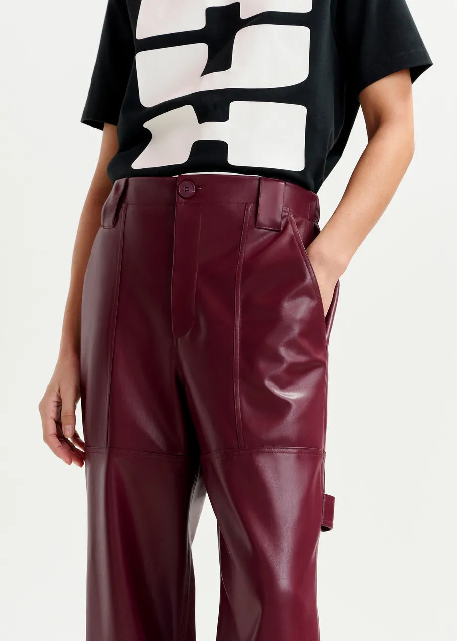 Essentiel Antwerp Itao Faux Leather Trousers