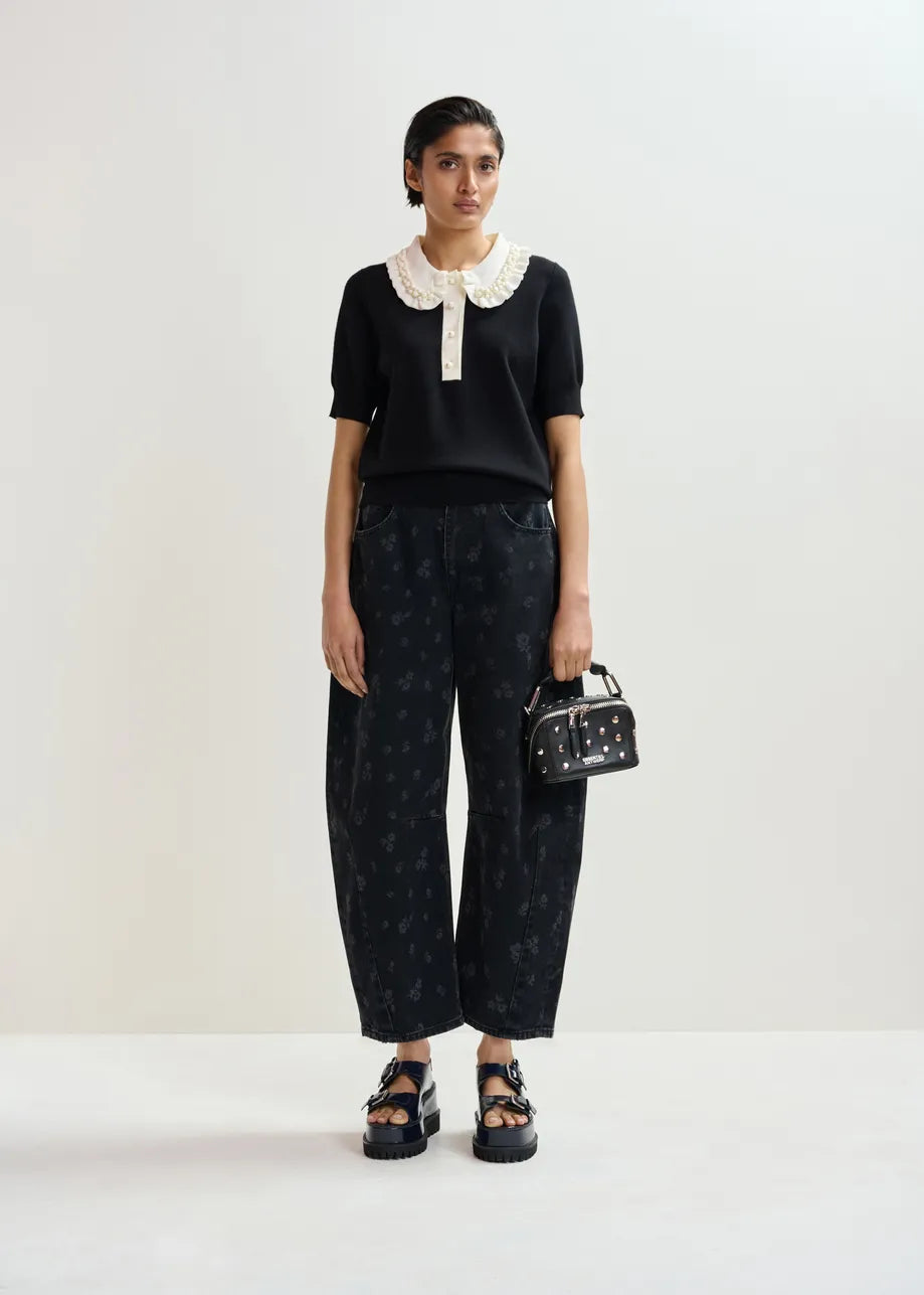 Essentiel Antwerp Jewelry Black Knit Polo