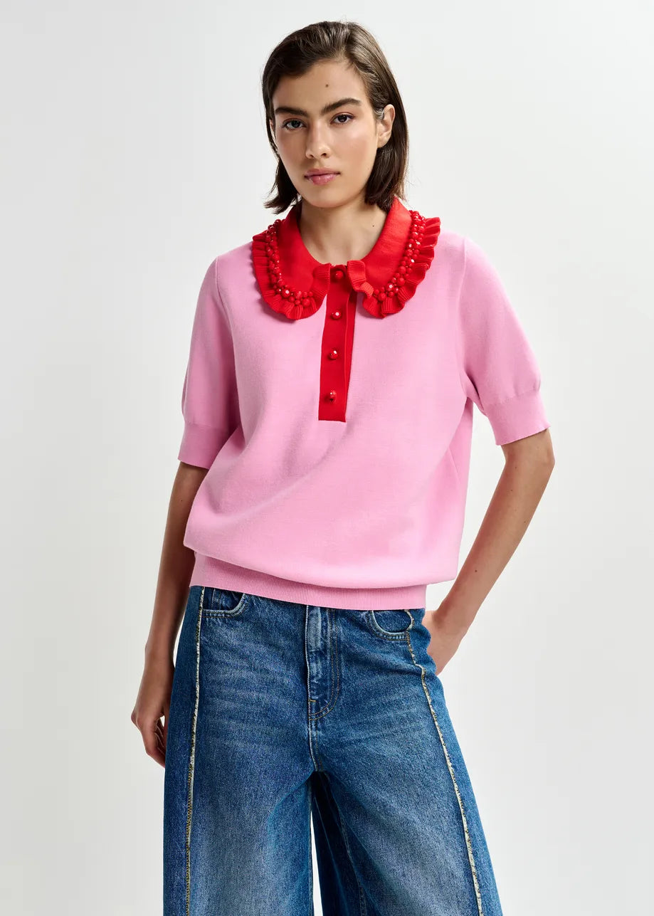 Essentiel Antwerp Jewelry Candy Knit Polo