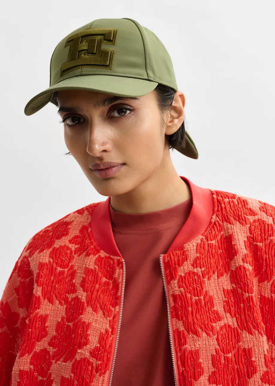Jiny Olive Cap with Bow at Back