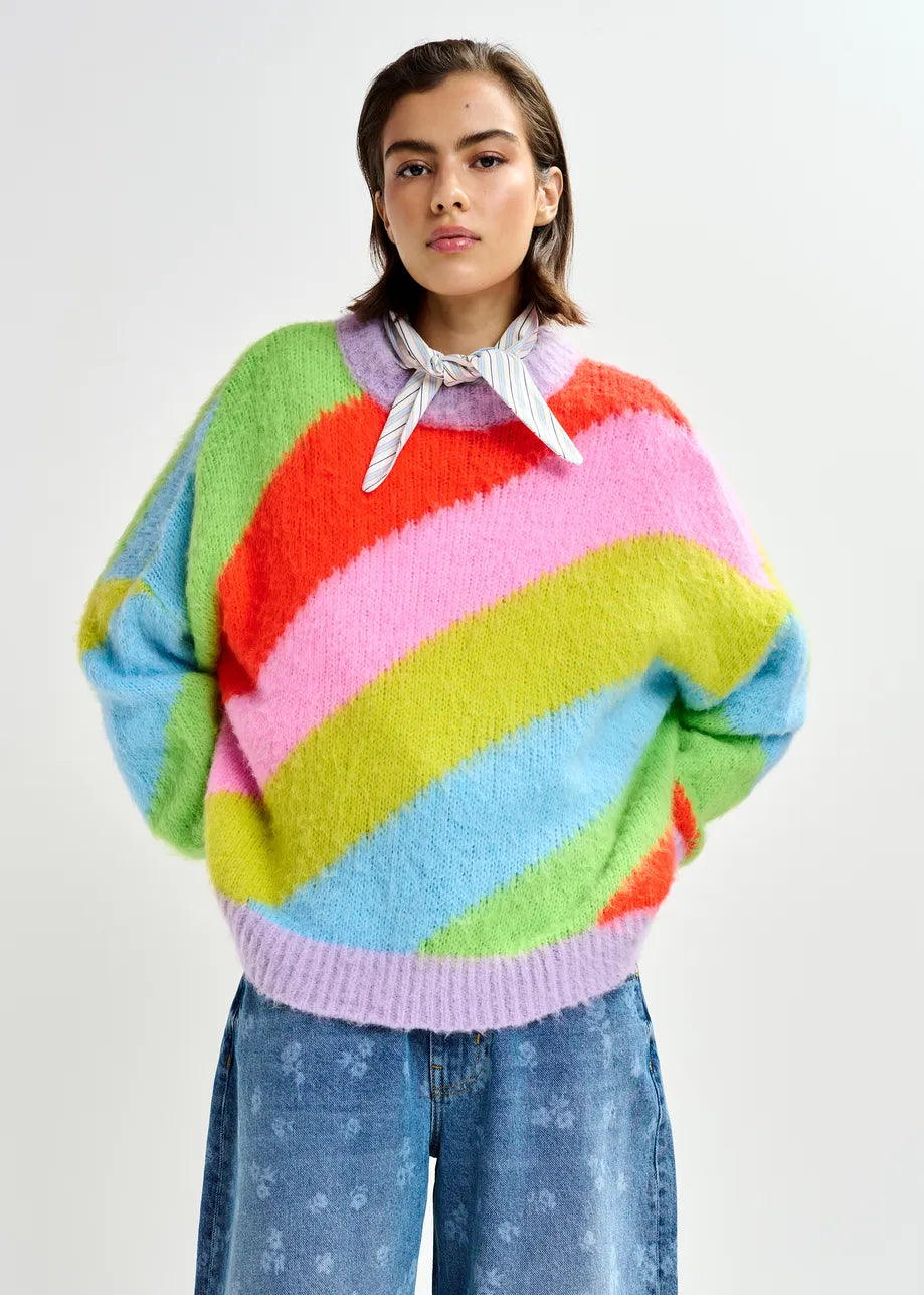 Jolor Knit Striped Sweater