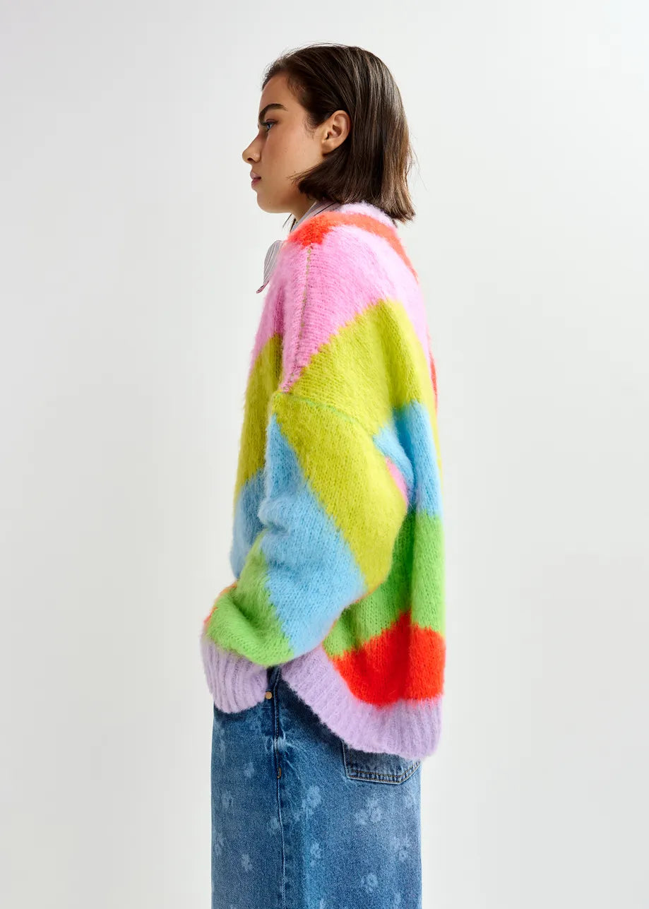 Jolor Knit Striped Sweater