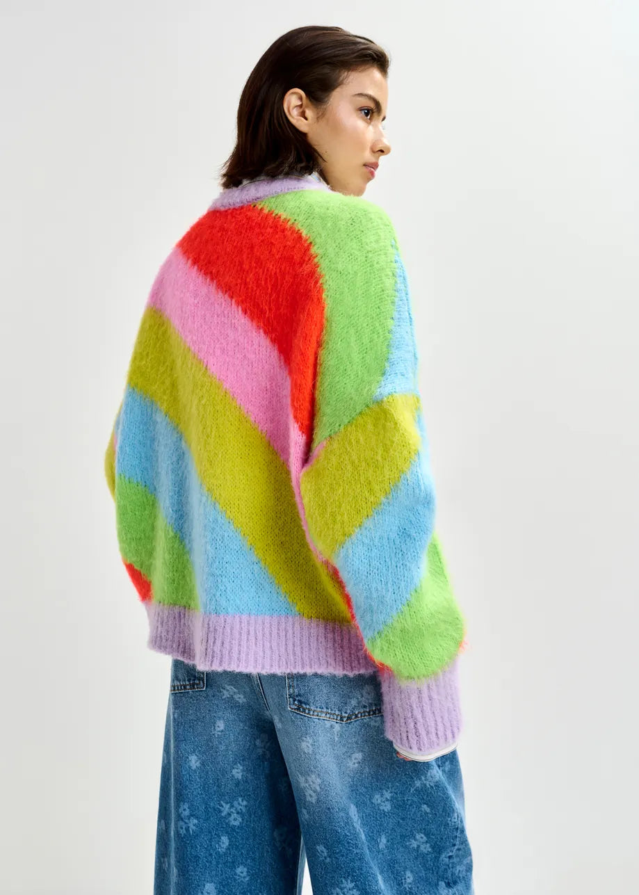 Jolor Knit Striped Sweater