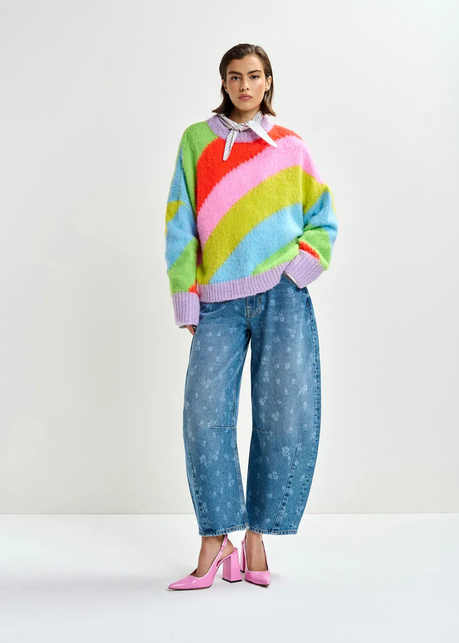 Jolor Knit Striped Sweater