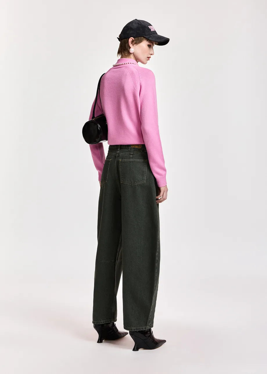 Essentiel Antwerp Kasa Pink Beaded Pullover
