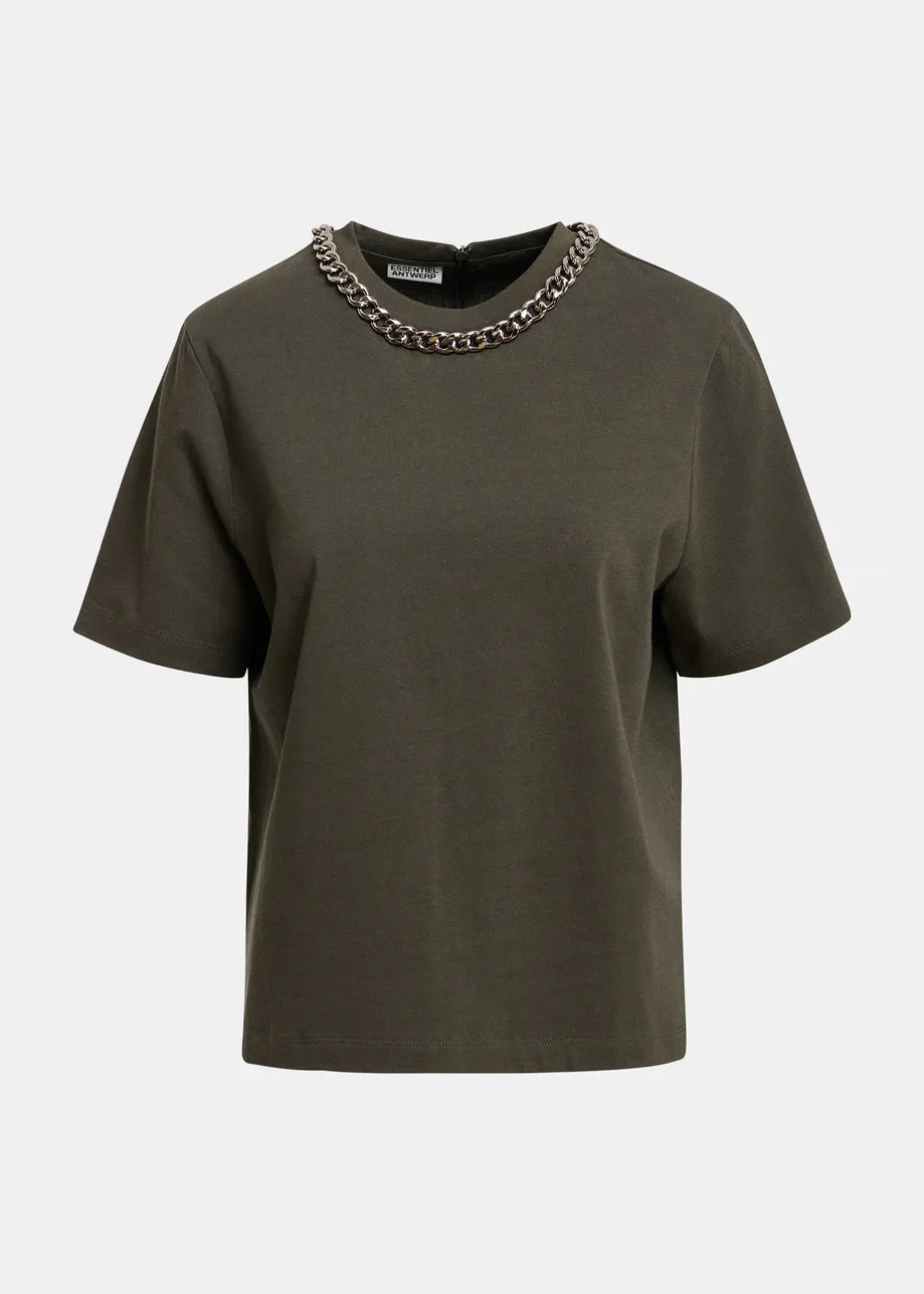 Essentiel Antwerp Klaim T-Shirt With Chain
