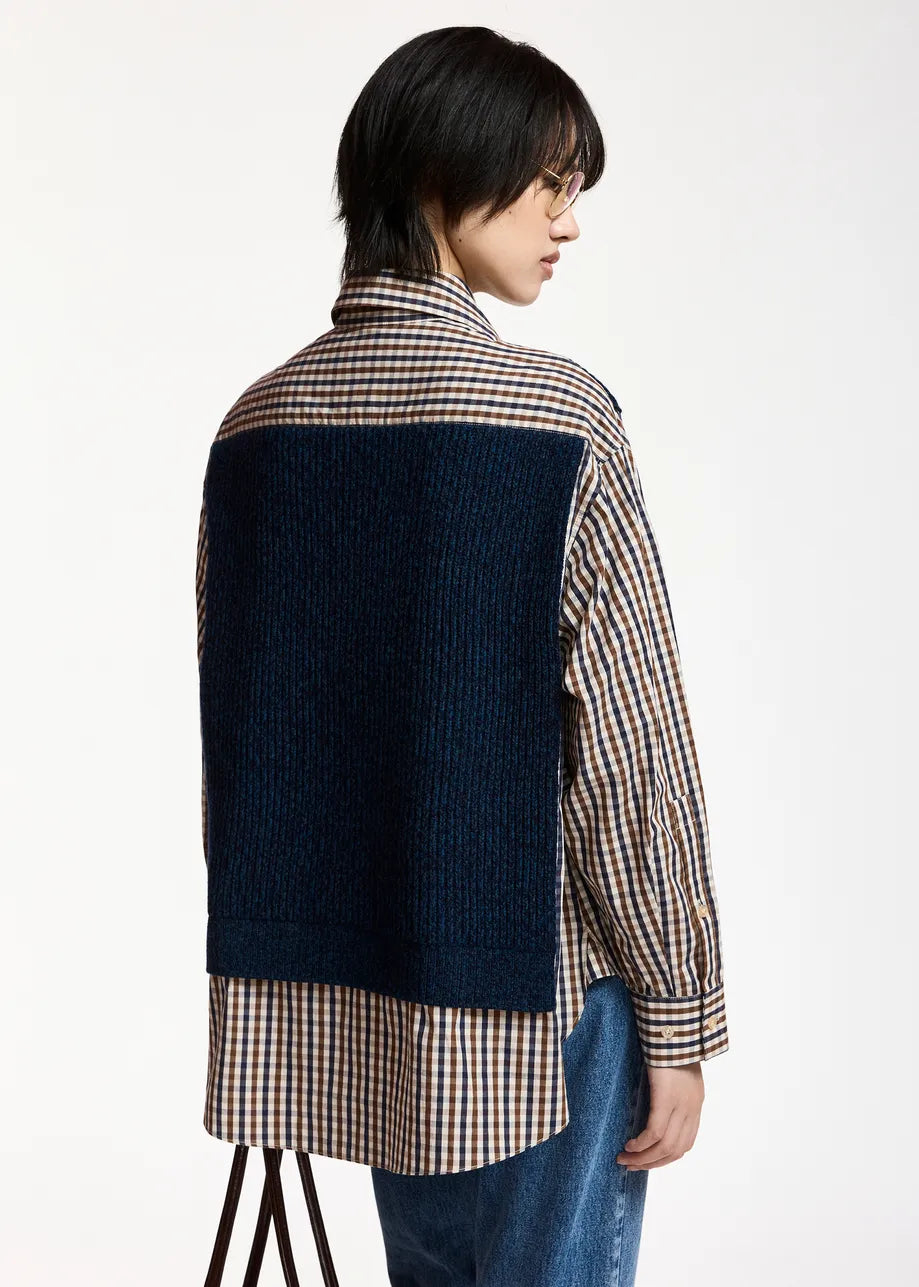 Essentiel Antwerp Kute Fabric Mix shirt