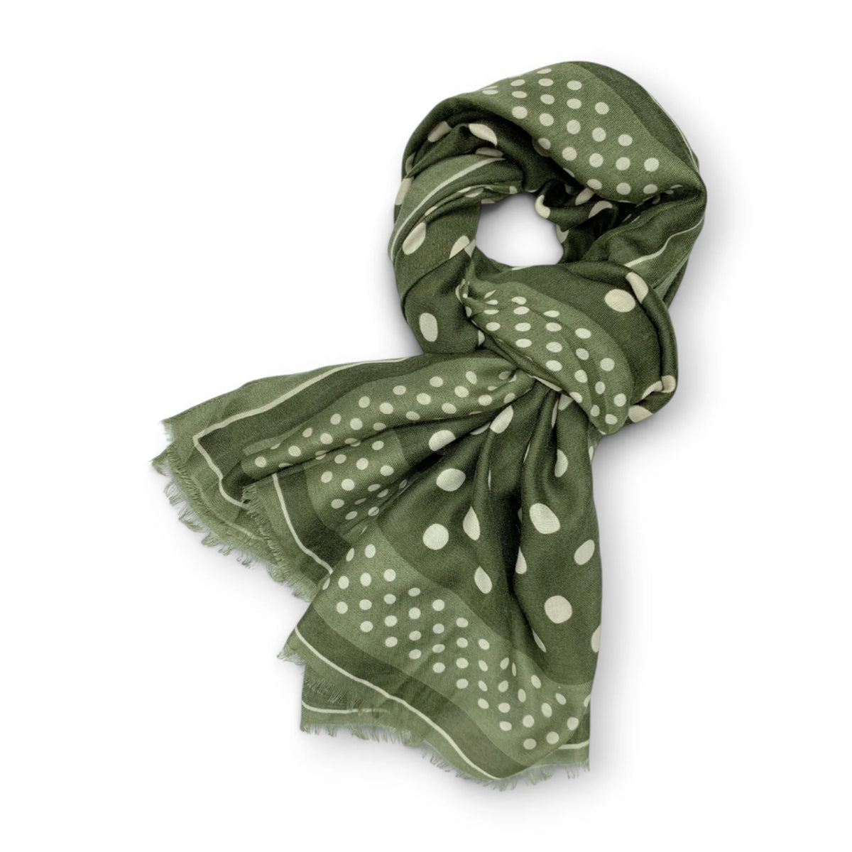 Precious Polka Dot Cotton Blend Scarf