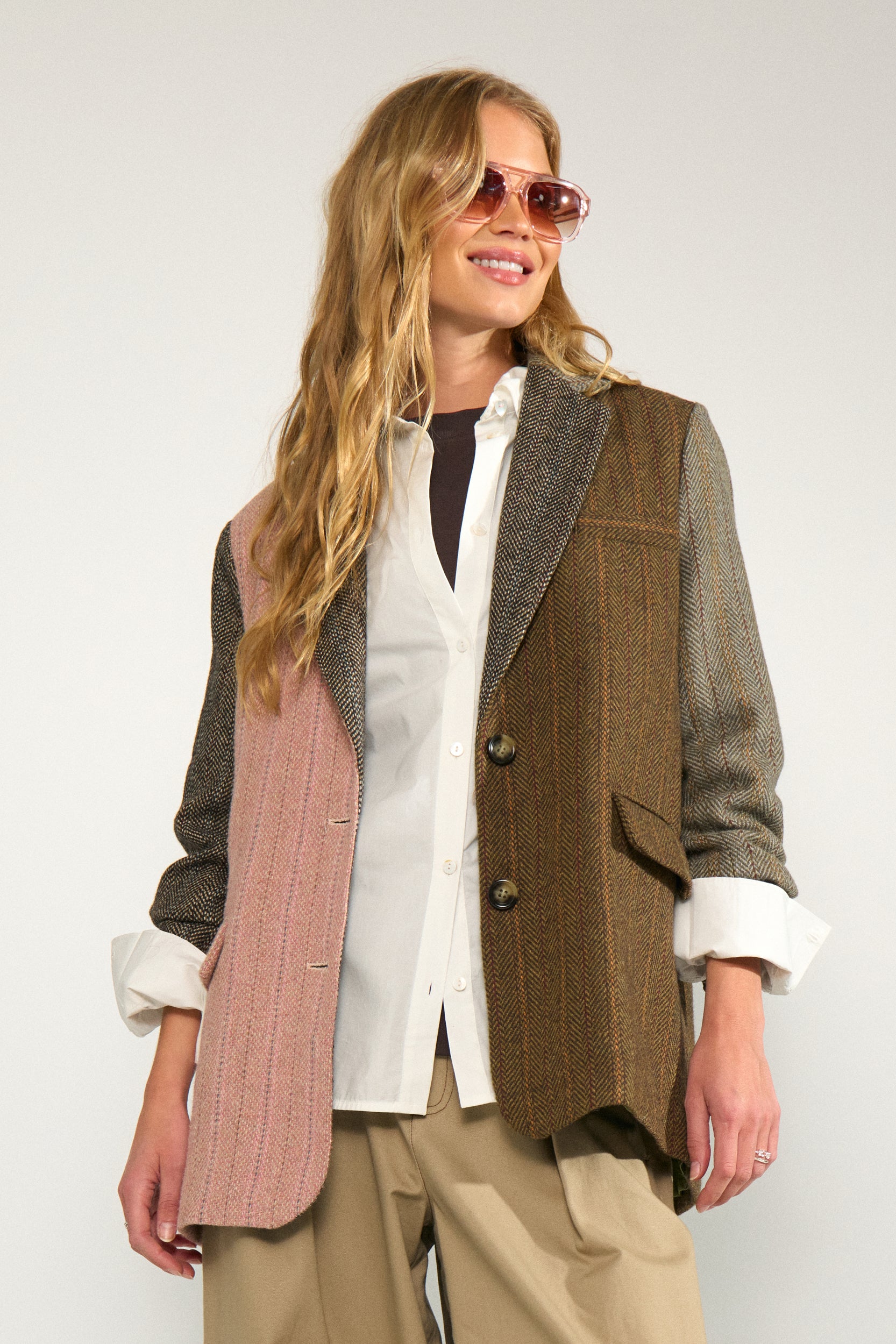 Numph Nuavey Herringbone Blazer