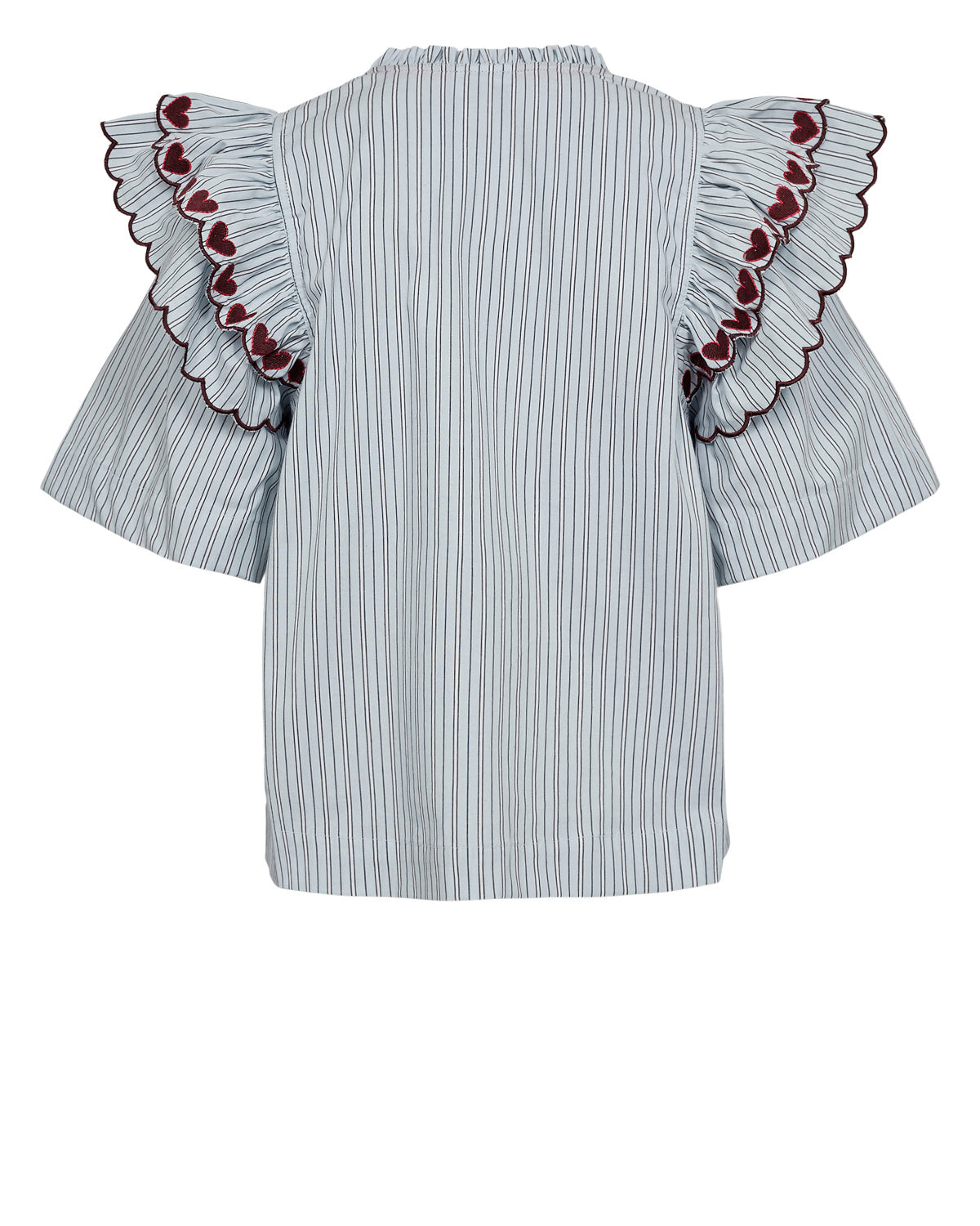Numph Nuditty Blue Short Sleeve Blouse