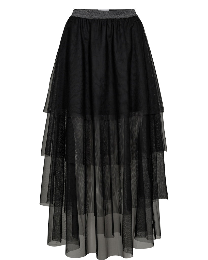 Numph Nuea Black Caviar Layer Skirt