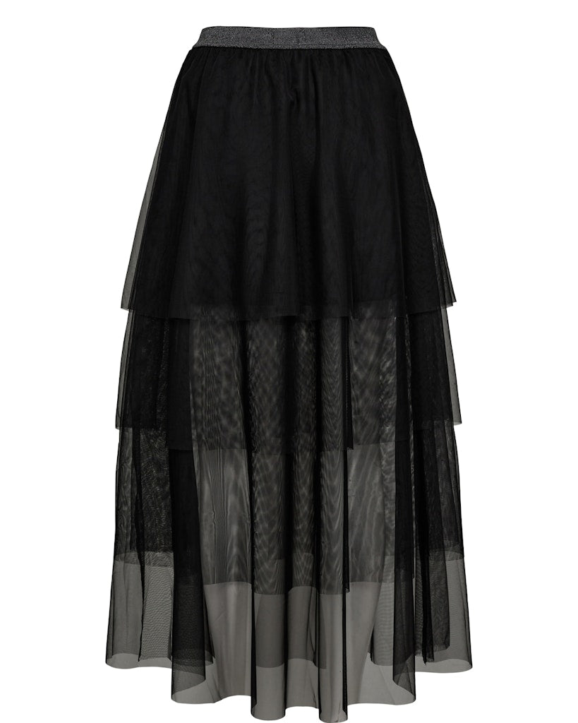 Numph Nuea Black Caviar Layer Skirt
