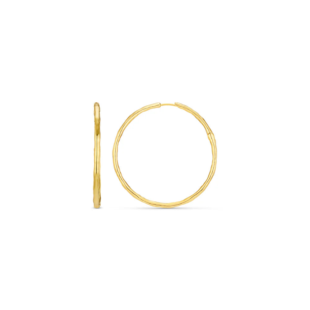 Orelia Molten Large Gold Hoop