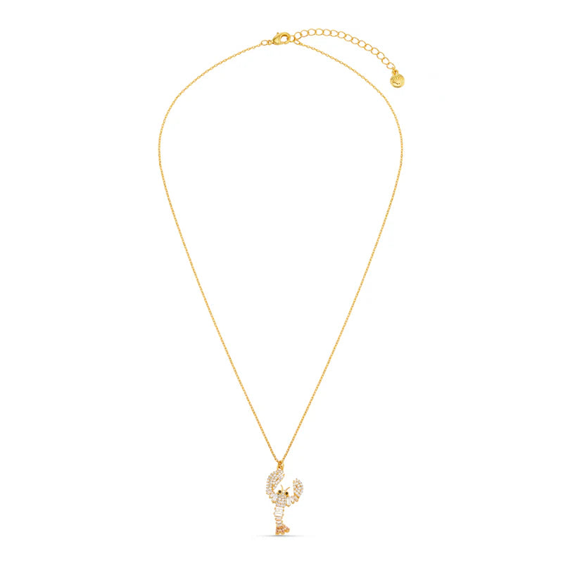 Orelia Embellished Lobster Charm Necklace