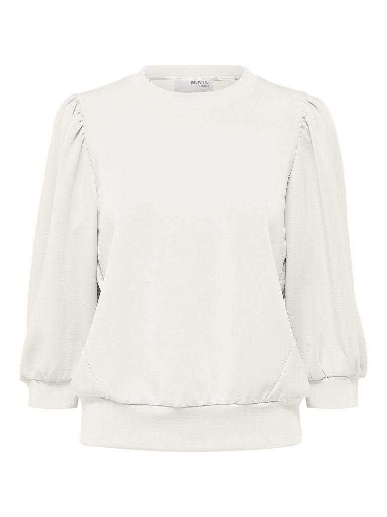 Selected Femme Tenny Snow White 3/4 Sweater