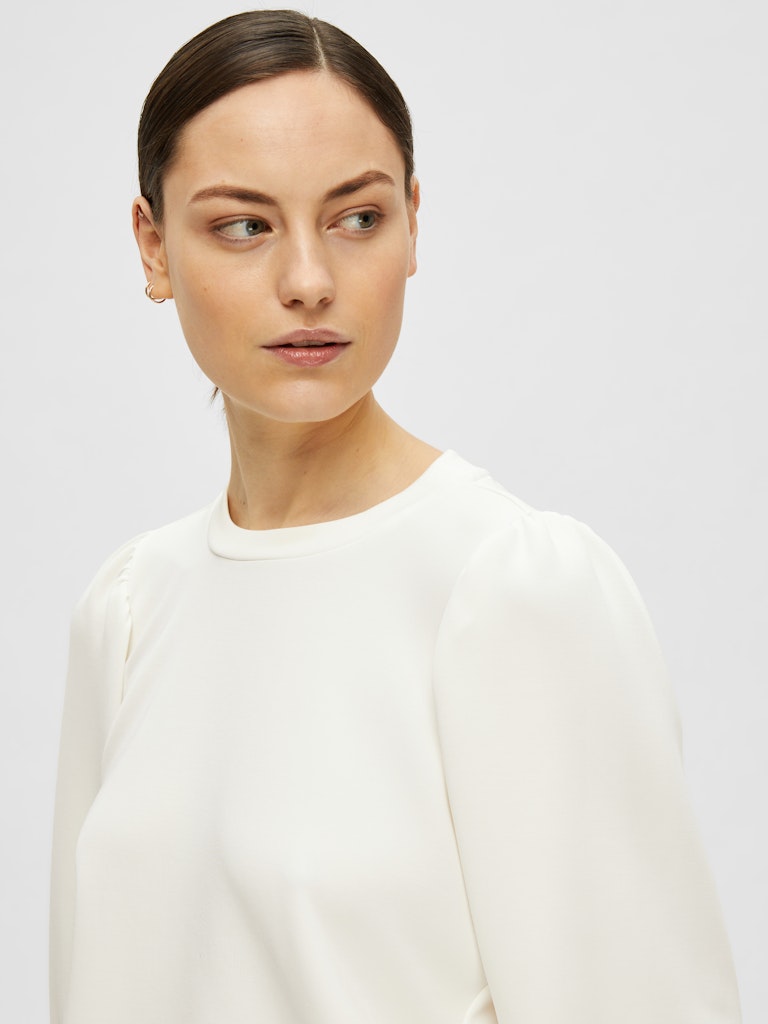 Selected Femme Tenny Snow White 3/4 Sweater