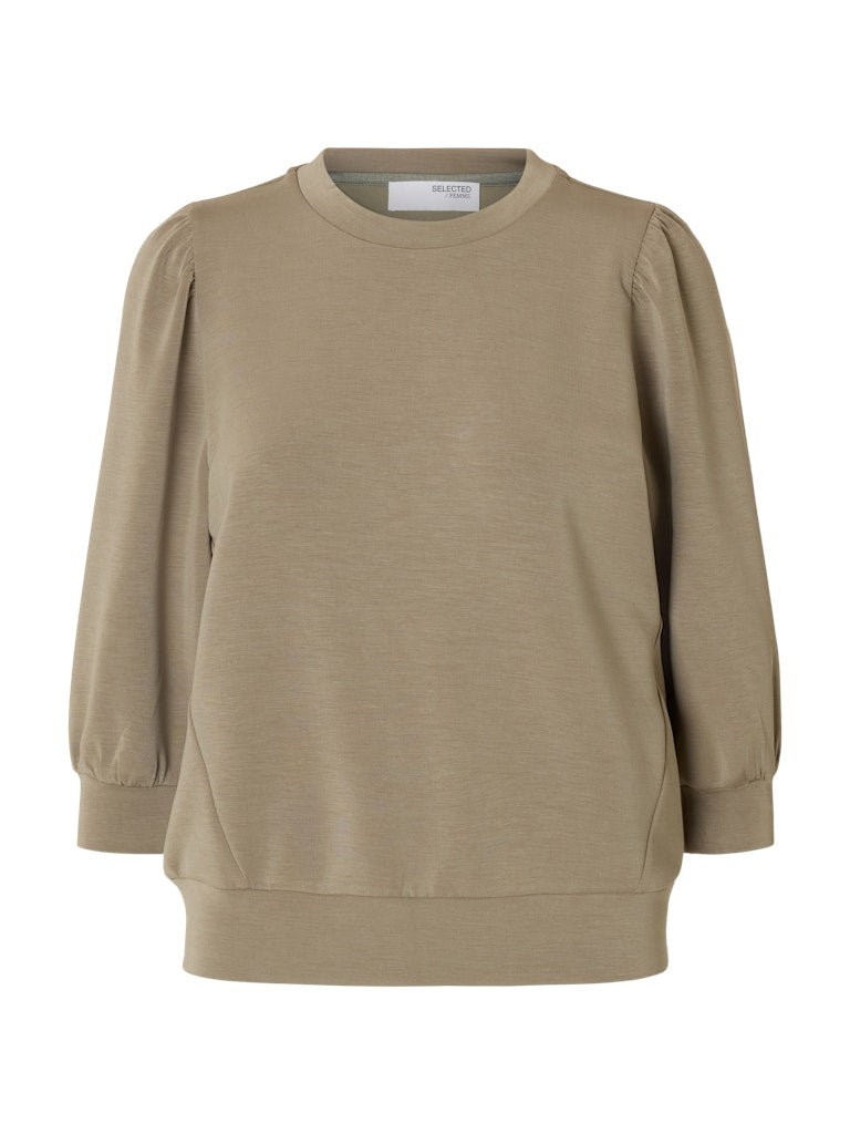 Selected Femme Tenny Vetiver 3/4 Sweat Top
