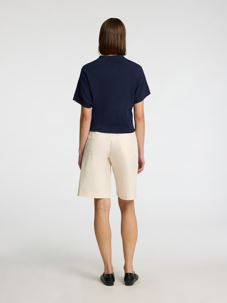 Selected Femme Calo Navy Polo Knit