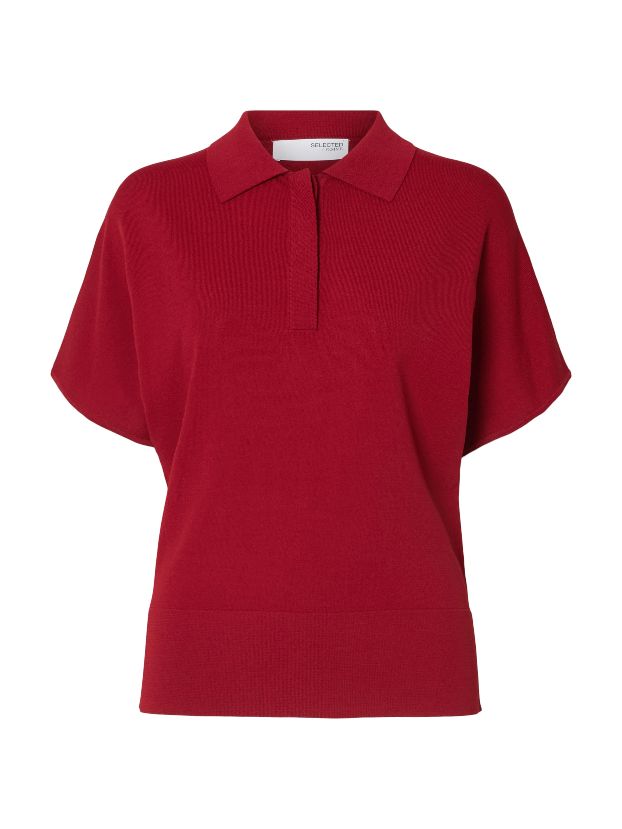 Selected Femme Calo Red Polo Knit