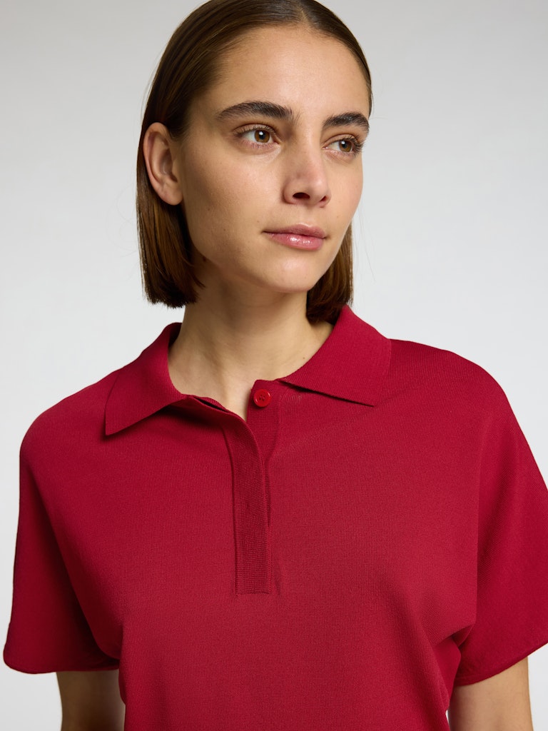 Selected Femme Calo Red Polo Knit