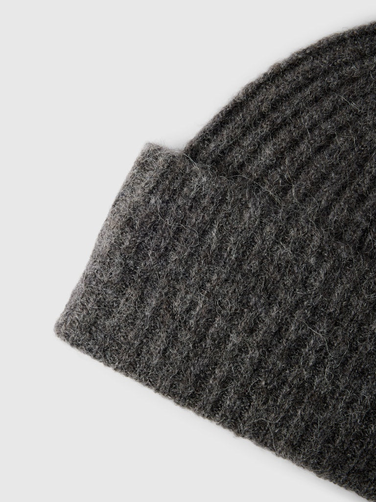 Selected Femme Grey Lulu Knit Beanie