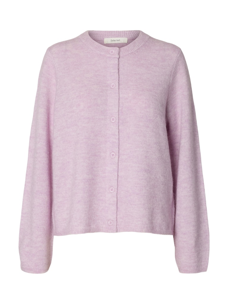 Selected Lulu Orchid Melange Cardigan Knit