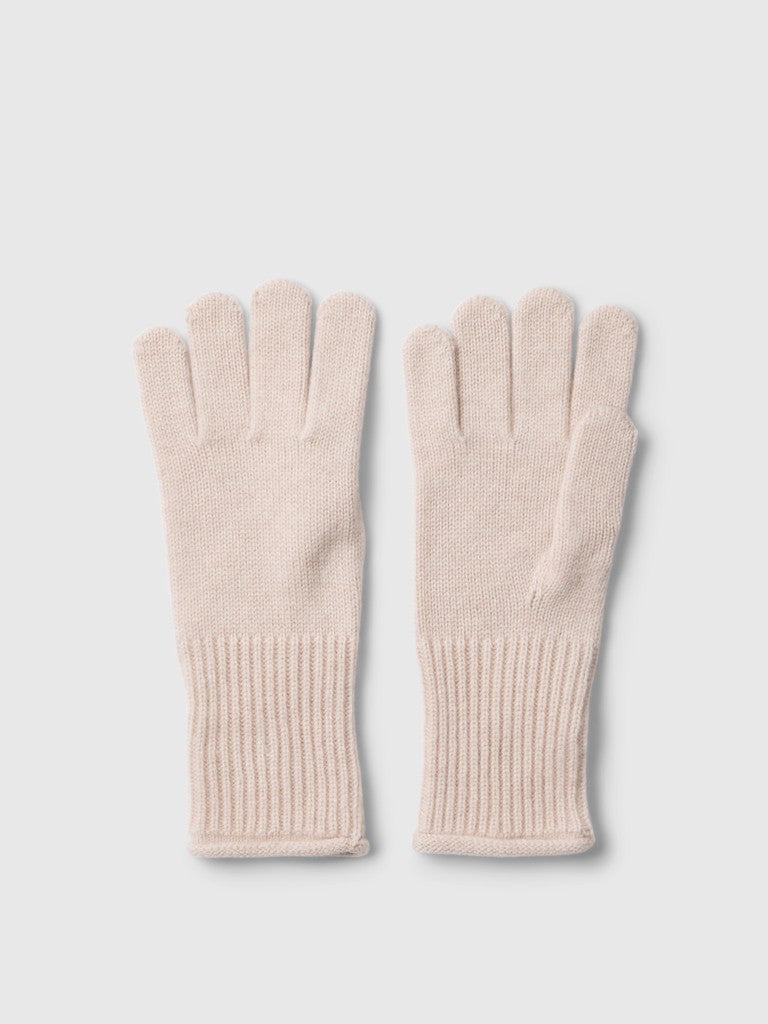 Selected Cille Rosie Oatmeal Cashmere Blend Gloves
