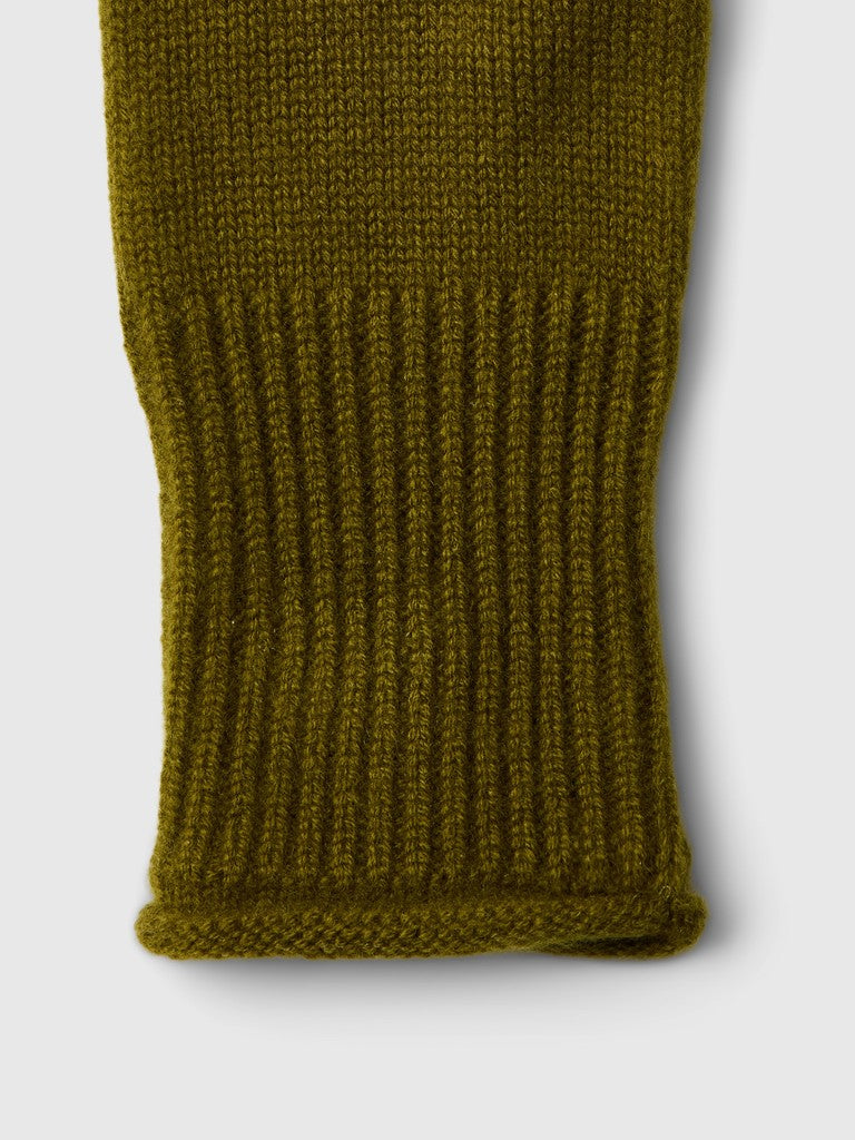 Selected Cille Rosie Fir Green Cashmere Blend Gloves