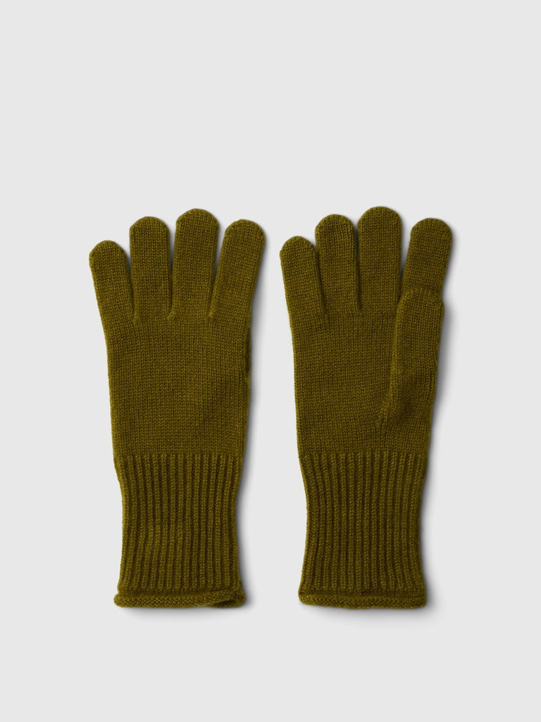 Selected Cille Rosie Fir Green Cashmere Blend Gloves