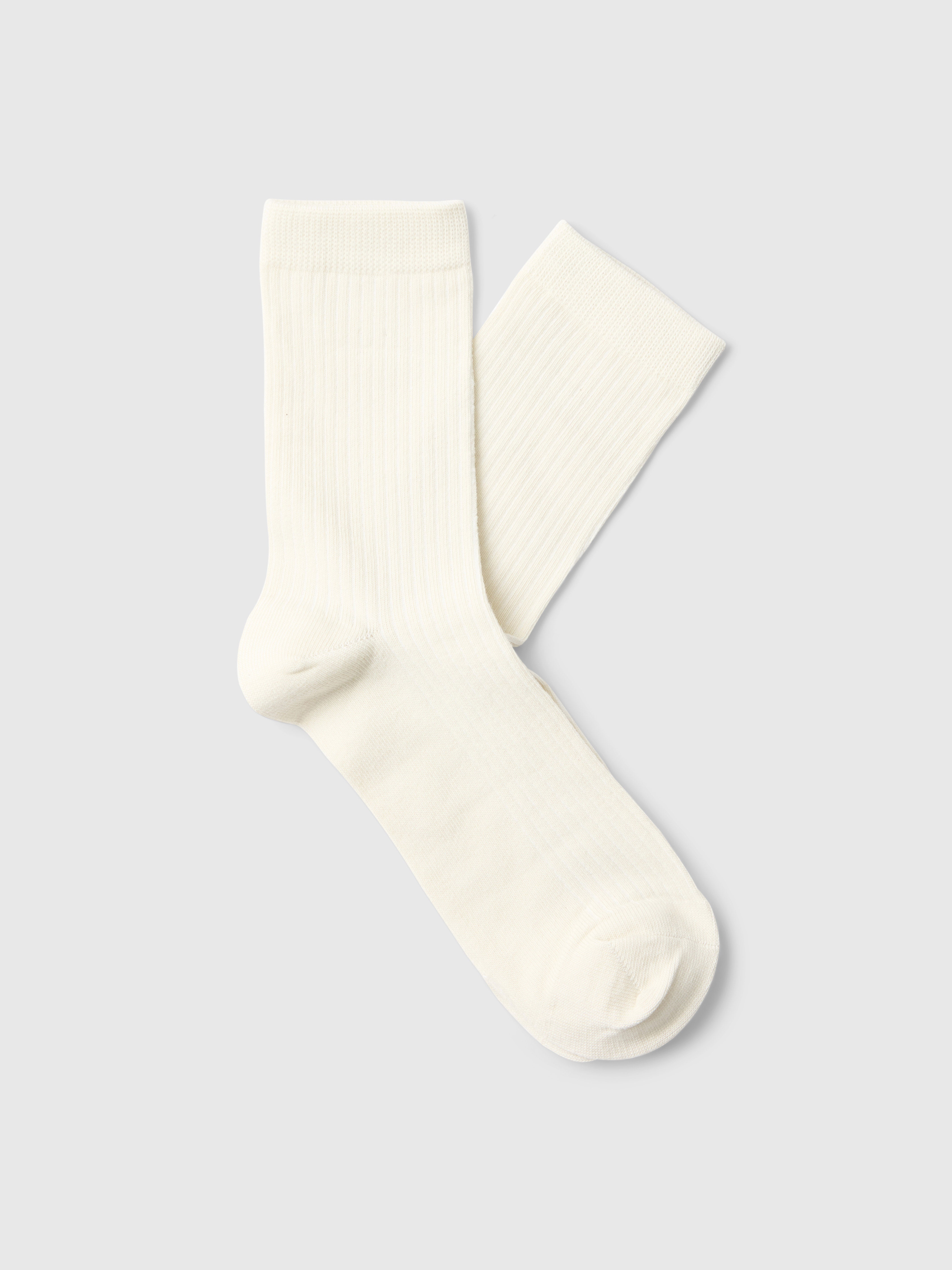 Selected Rose Silver Birch Ribbed Sock