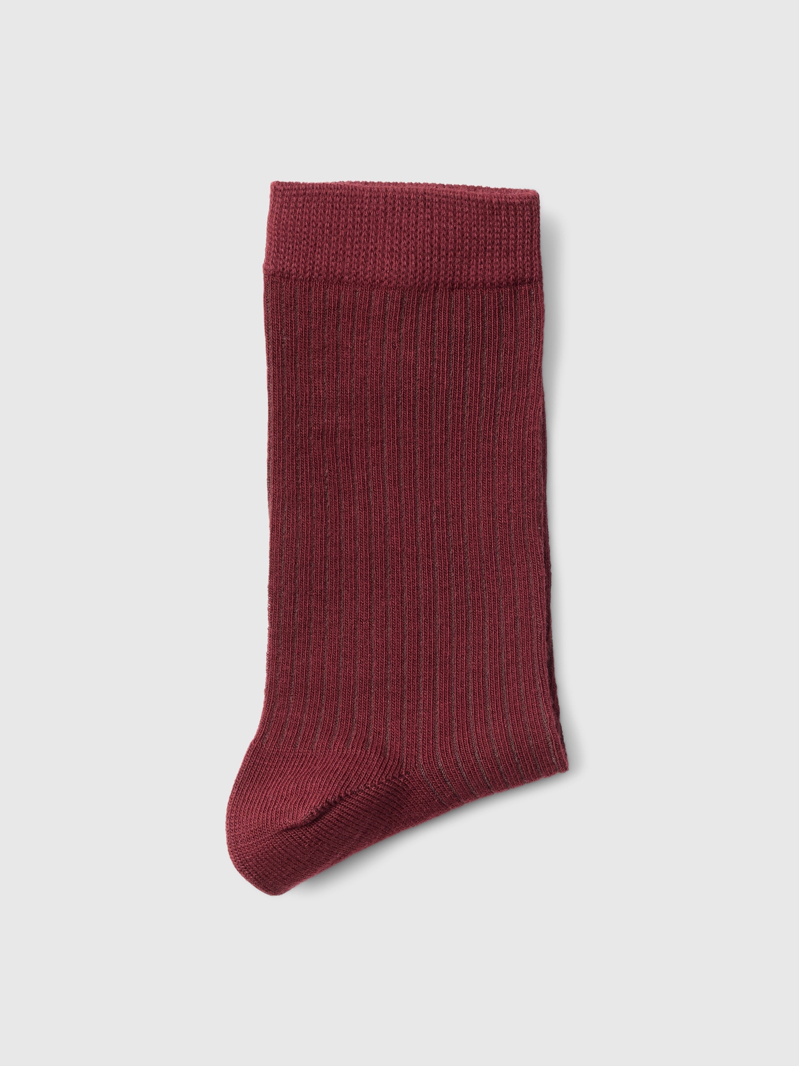 Selected Rose Tawny Port Ribbed Sock