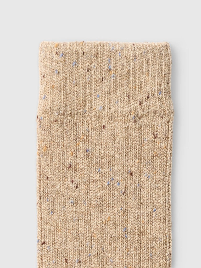 Selected Nasha Oatmeal Wool Blend Sock