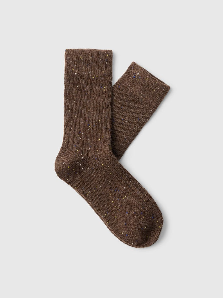 Selected Nasha Delicioso Brown Wool Blend Sock