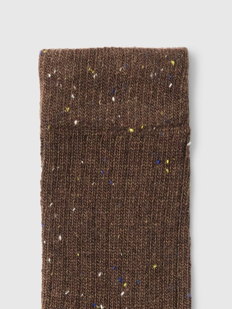 Selected Nasha Delicioso Brown Wool Blend Sock