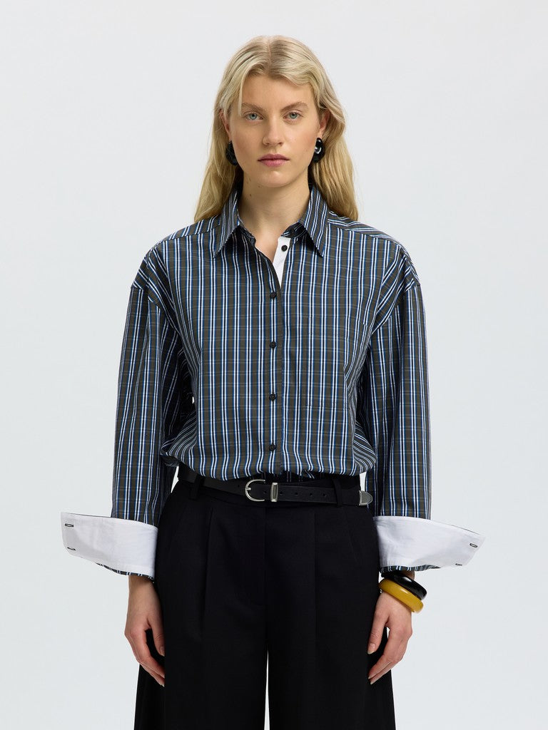 Selected Weden Peat Check Osize Shirt