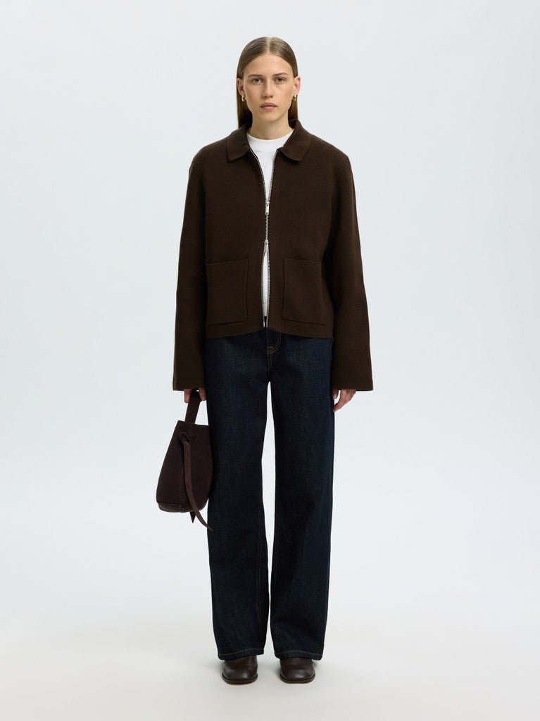 Selected Mika Zip Front Delicioso Cardigan